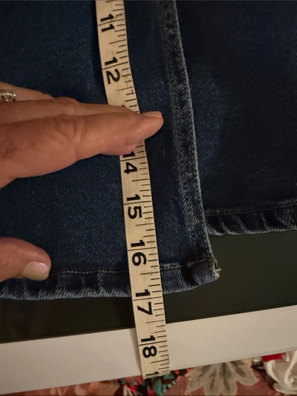 Ava & Viv Dark Blue Denim Skort - Zipper and Button Waist - Picture 6 of 6
